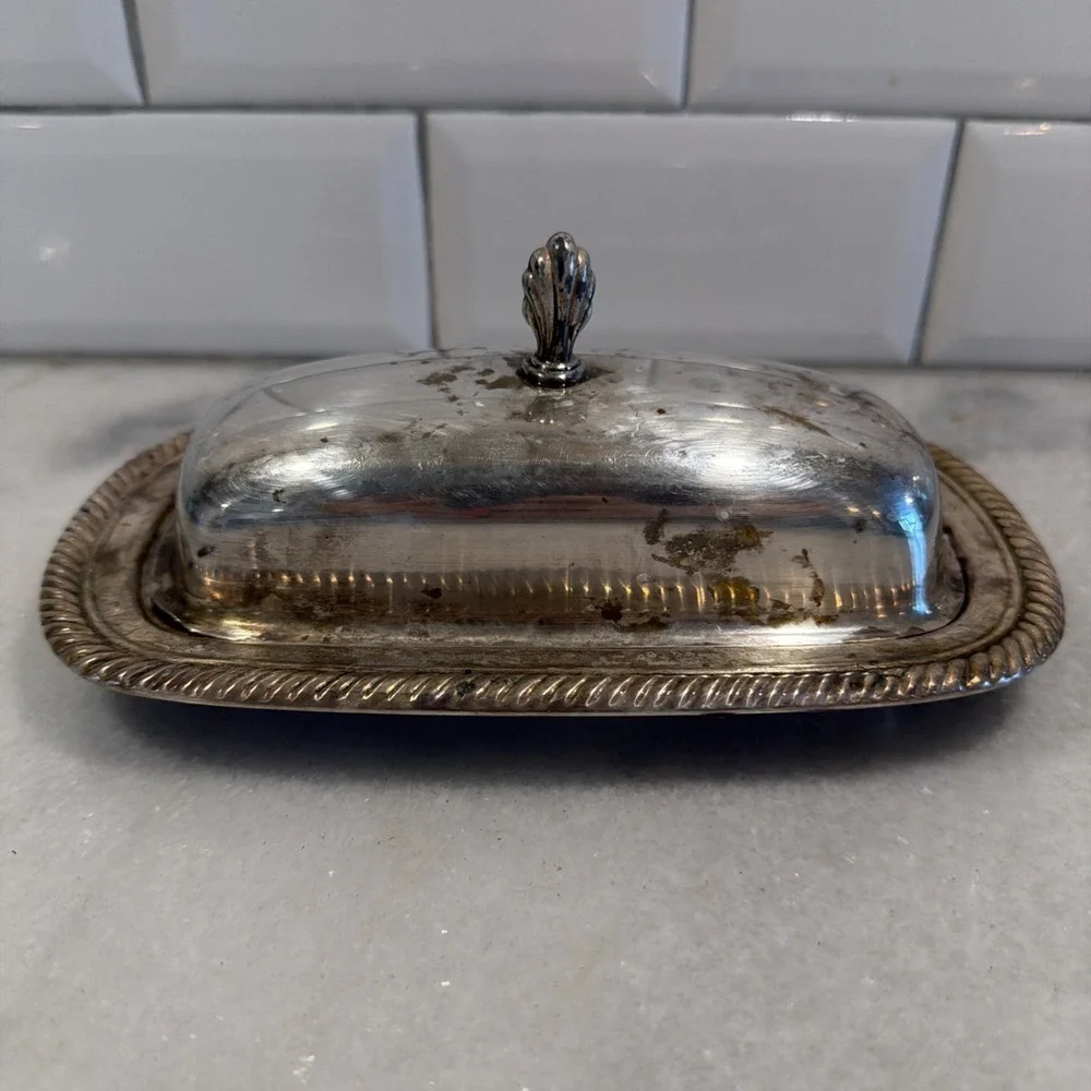 International Silver Co Butter Dish With Lid 8